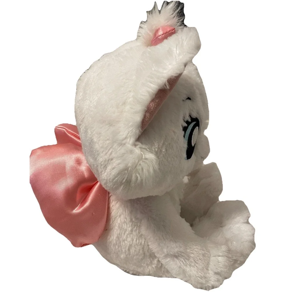 Disney Parks Aristocats Marie‎ Plush White Cat Pink Bows Big Feet Stuffed Animal